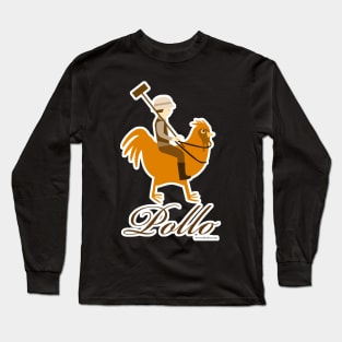 Funny Pollo Parody Fashion Chicken Design Long Sleeve T-Shirt